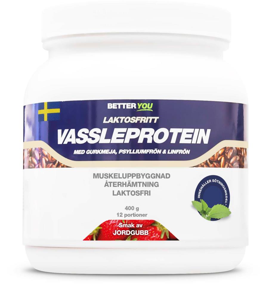 Better You Laktosfritt Vassleprotein 400 g Jordgubb