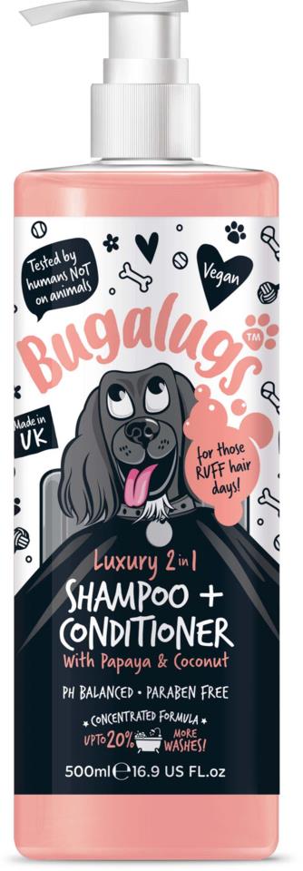Bugalugs Luxury 2 in 1 Dog Shampoo+Conditioner 500 ml