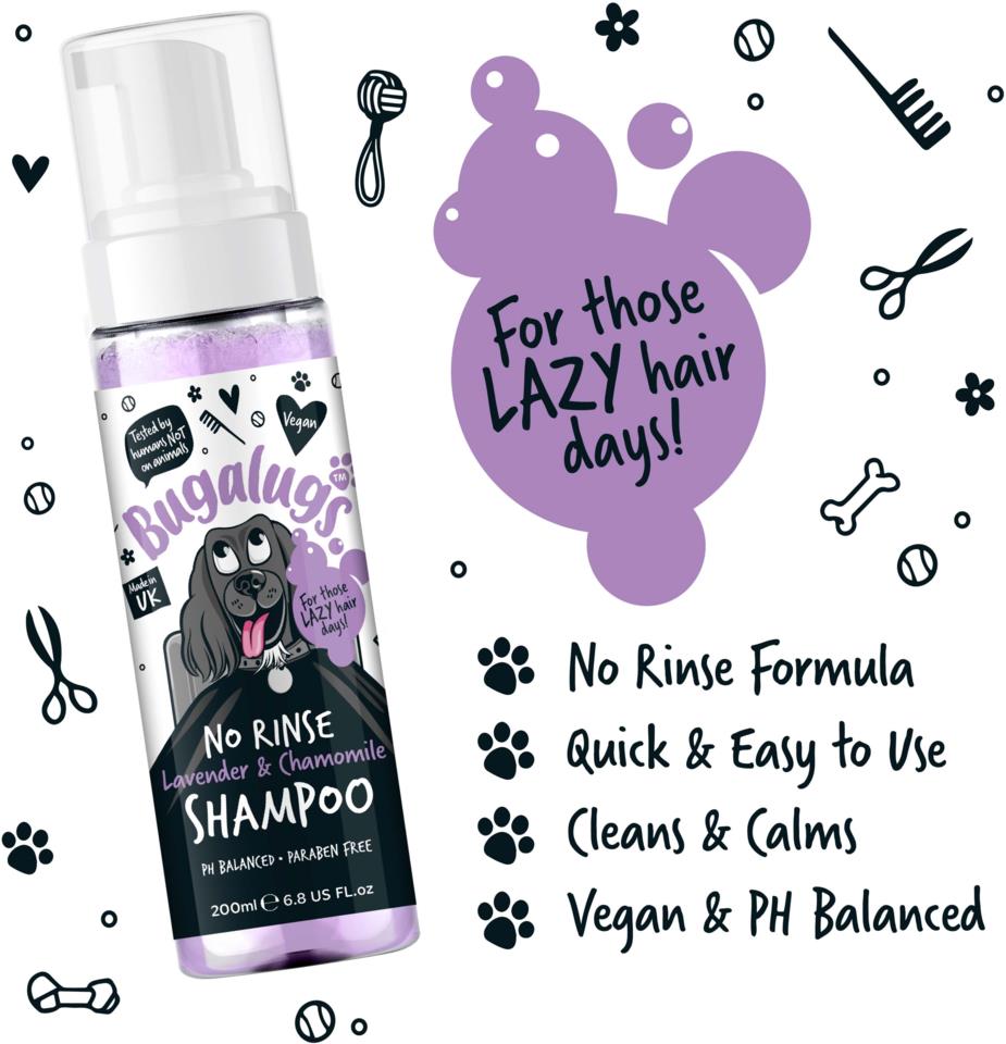 Bugalugs No Rinse Lavender & Chamomile Dog Shampoo 200 ml