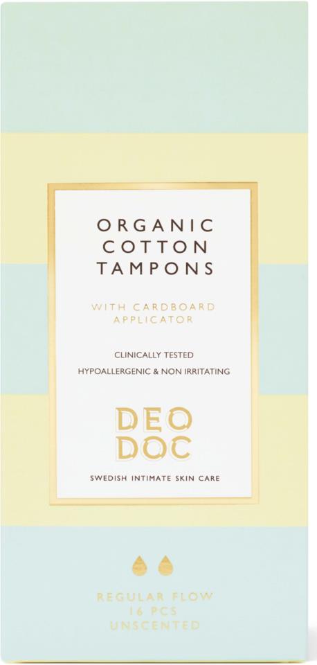 DeoDoc Organic Cotton Tampons Regular