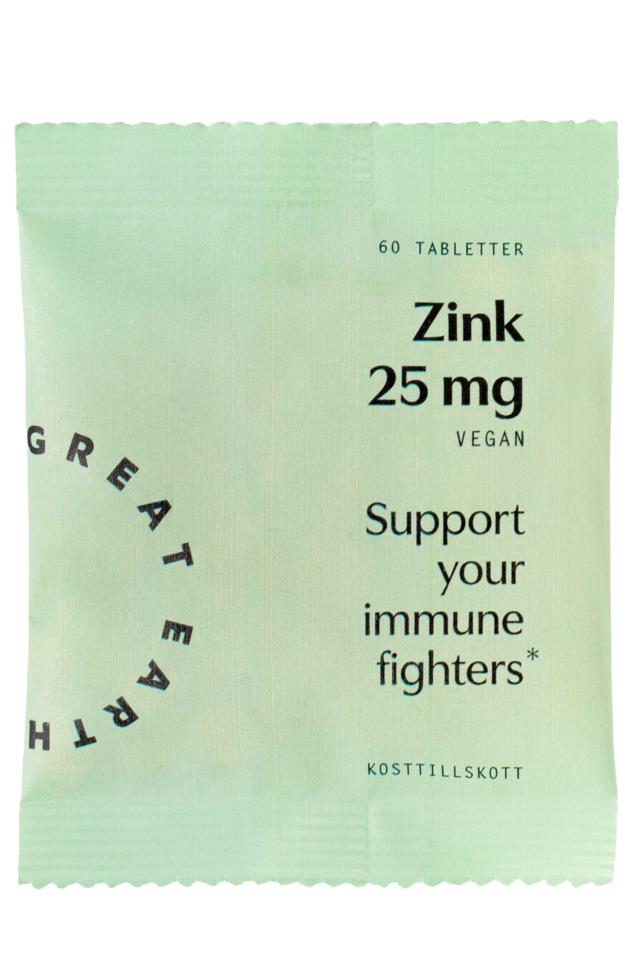 Great Earth Zink 25 mg 60 tab Refill