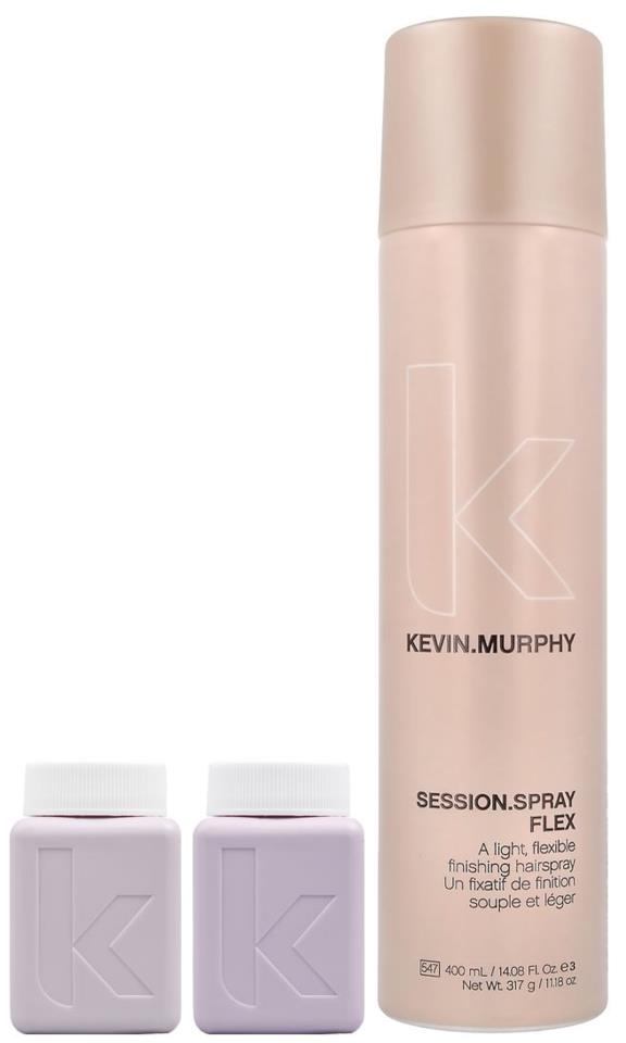 Kevin Murphy Hydrate-Me Wash Shampoo & Conditioner + Session Spray Flex