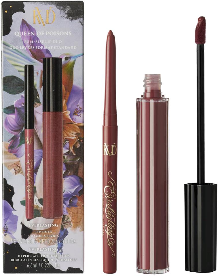 KVD Beauty Queen Of Poisons Liquid Lipstick & Lip Liner Duo Set Limited Edition