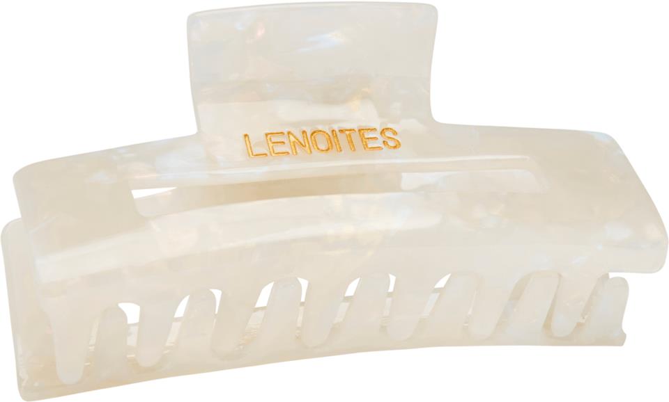 Lenoites Premium Eco-Friendly Hair Claw Pearly White