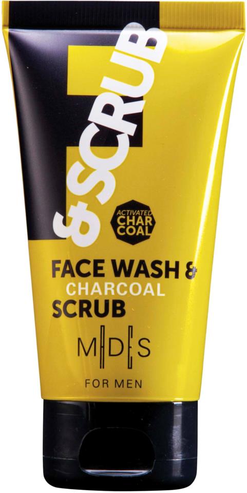 Mades Cosmetics For Men Face Wash & Charcoal Scrub Volume 75 ml