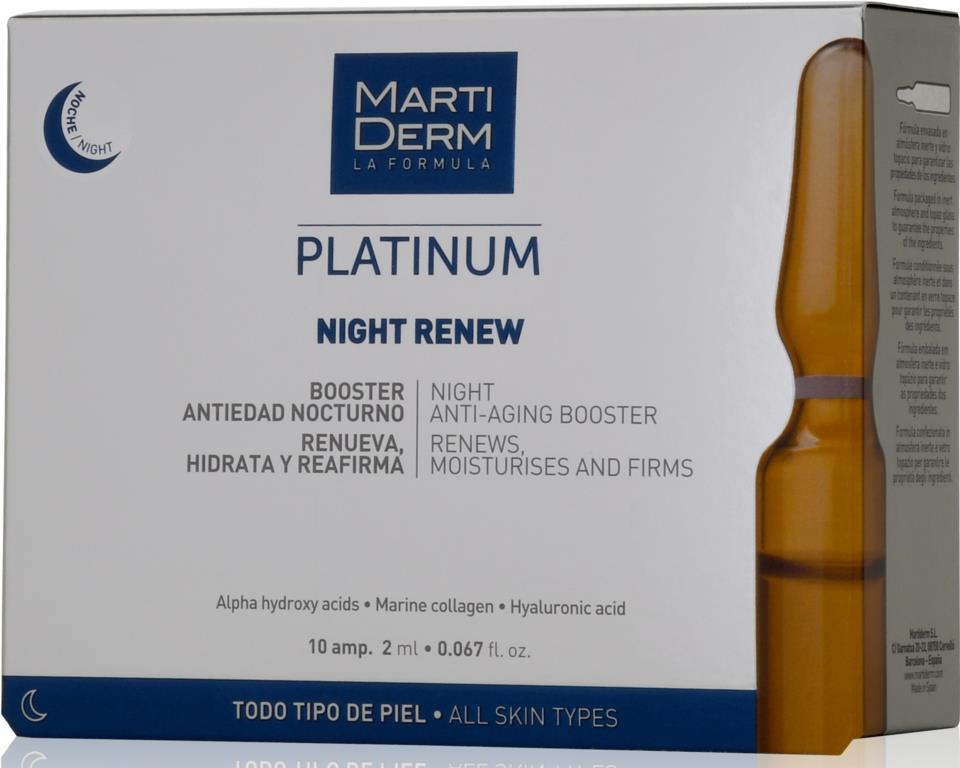 MartiDerm Platinum Night Renew 10 Ampoules