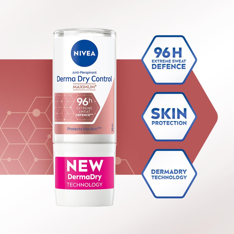 NIVEA Derma Dry Maximum Protection Roll On 50 ml