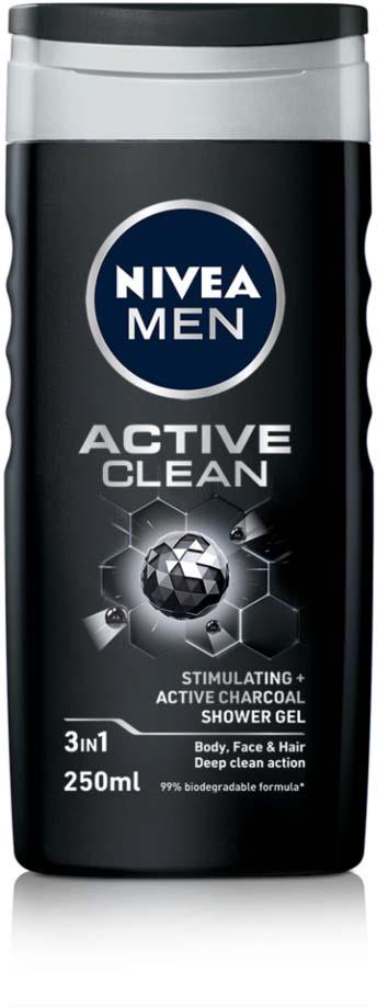 NIVEA MEN Active Clean Shower Gel 250 ml 
