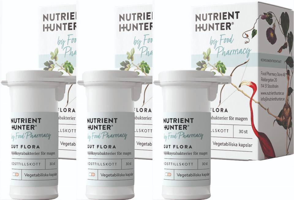 Nutrient Hunter by Food Pharmacy Gut Flora 3-pack