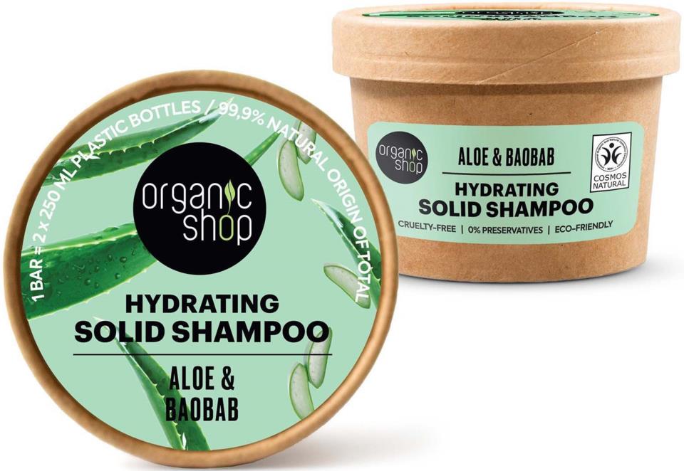 Organic Shop Hydrating Solid Shampoo Aloe & Baobab 60 g