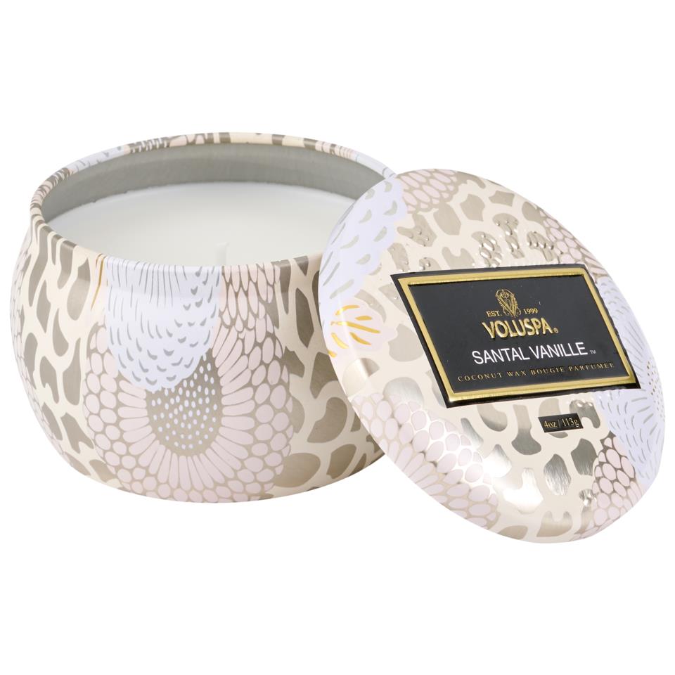 Voluspa Decorative Tin Candle Santal Vanille